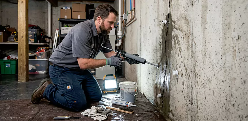 Basement Leak Repair From Inside in Nampa